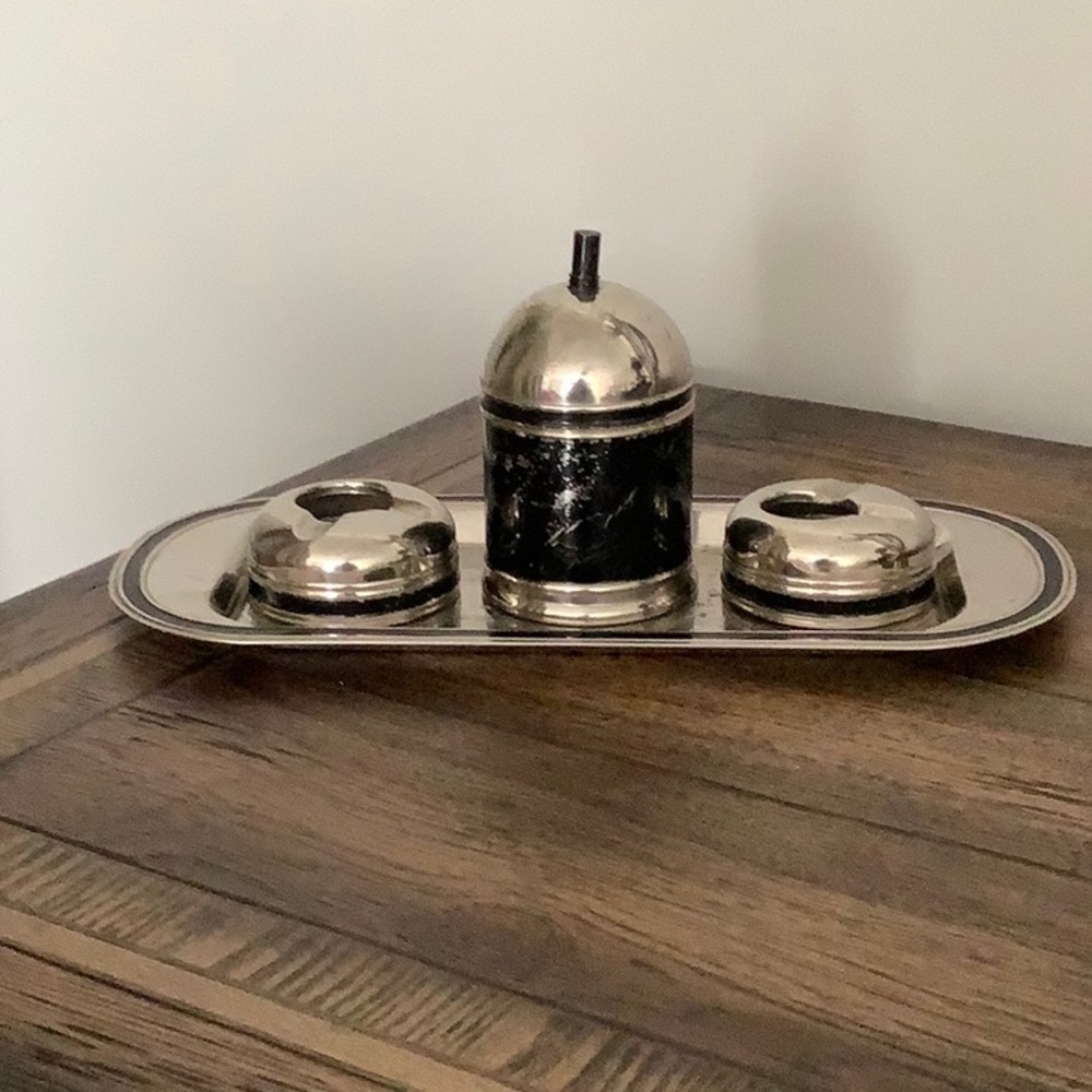 Vintage 1930’s Smokers Set by Chase Metal Works (Chase Brass & Copper Co.)